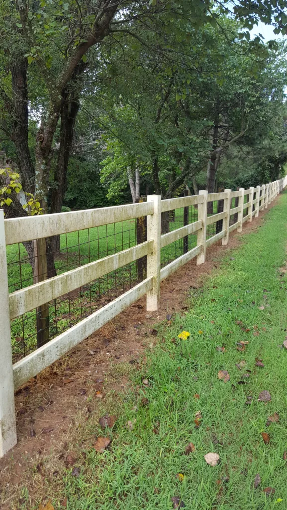 Soft washing fence Jones Oklahoma Before