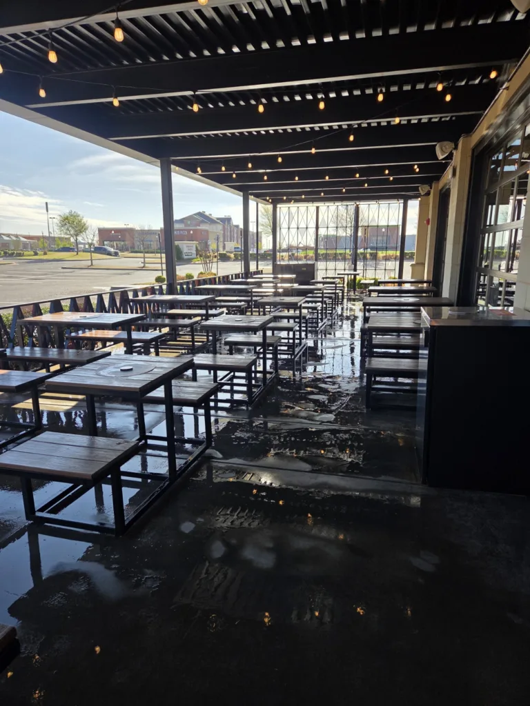 Pressure washing restaurant outdoor patio Norman OK