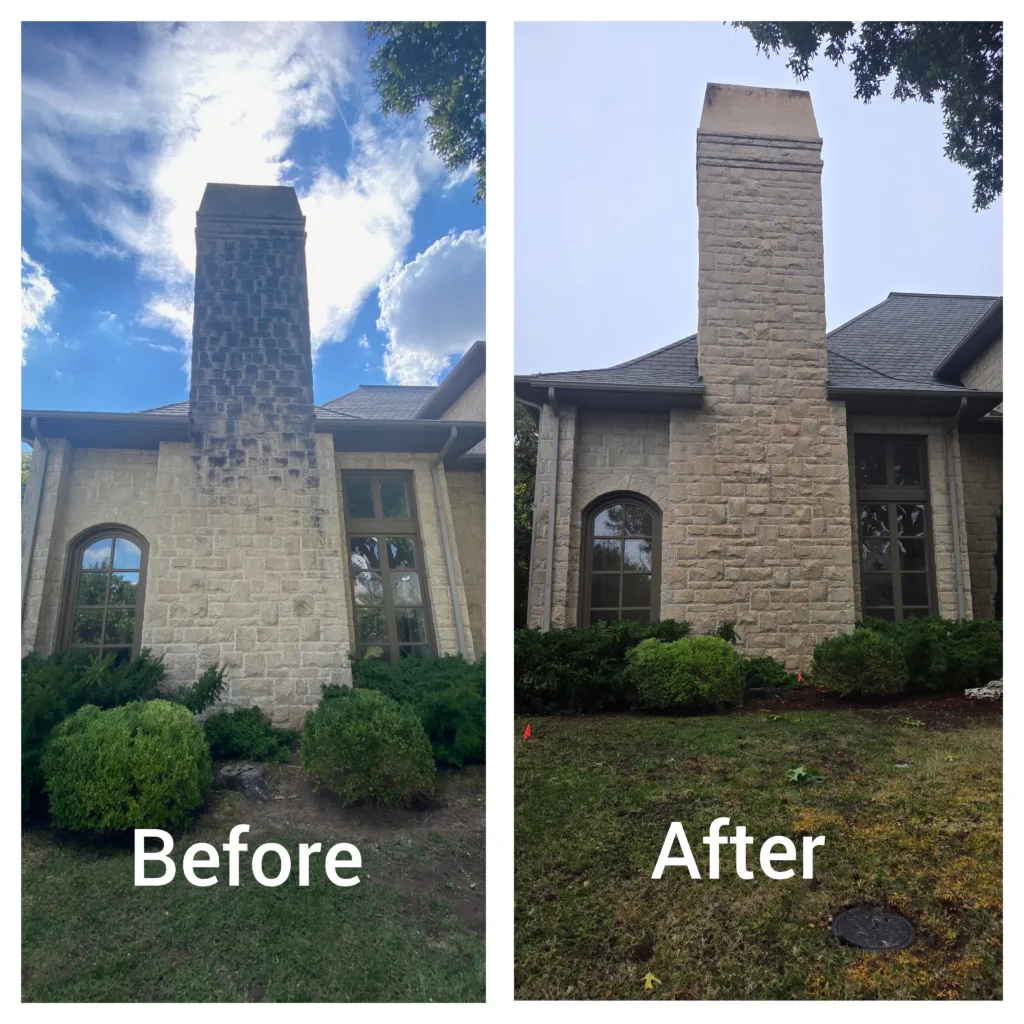 Soft Washing Lueders Stone Edmond Oklahoma