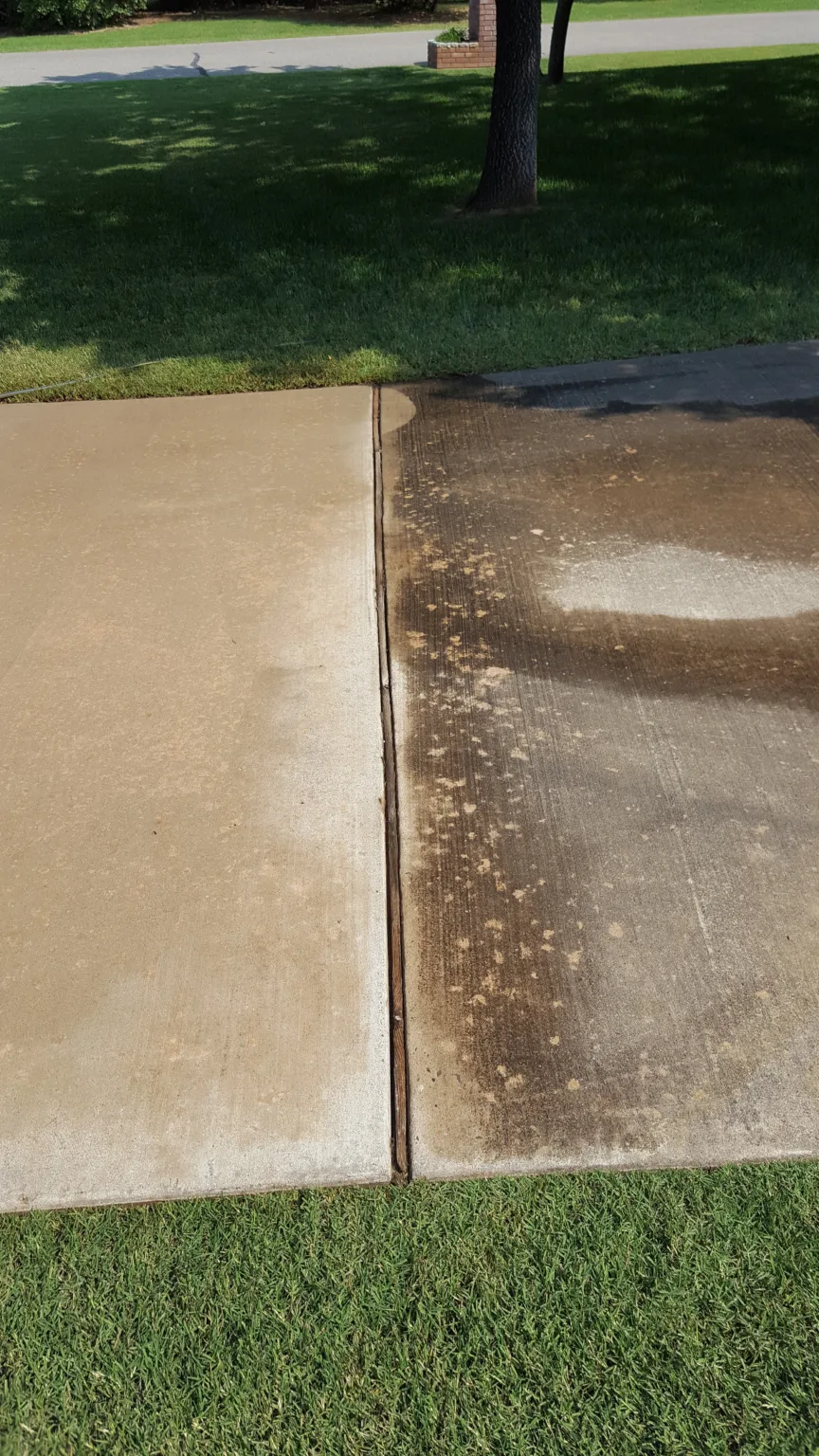 Concrete pressure washing in Edmond OK