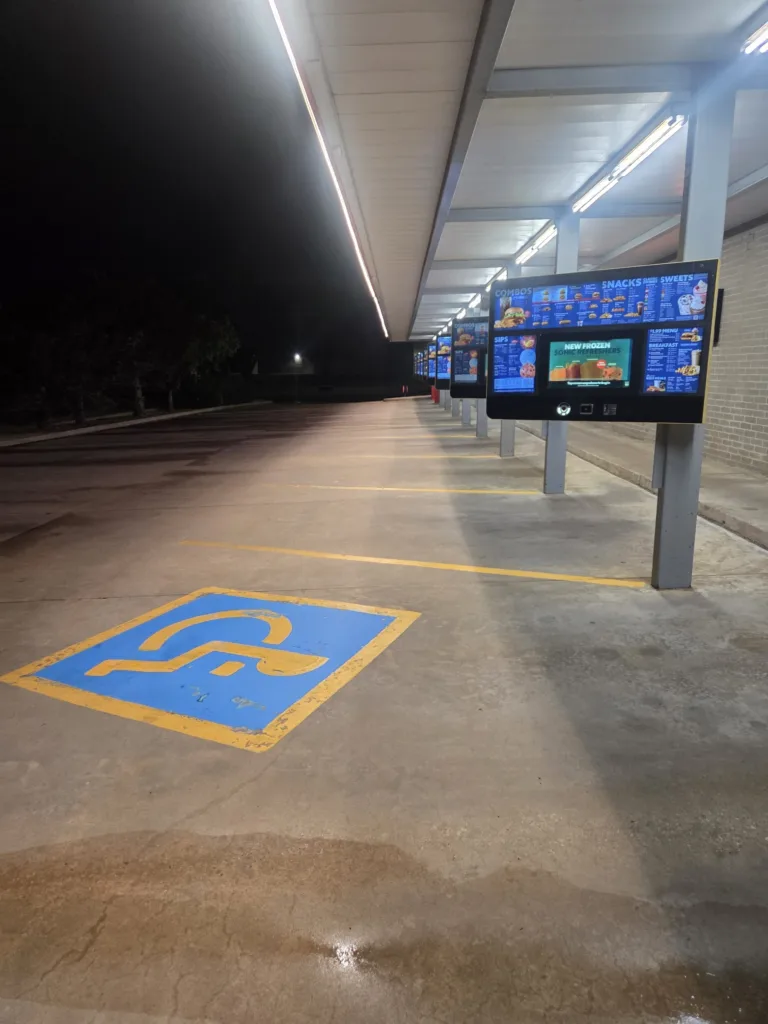 Clean restaurant drive thru concrete after pressure washing Moore, OK